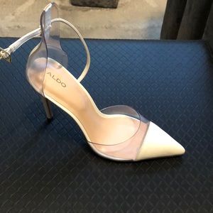 Aldo white heels